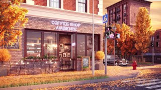 Autumn Day in Cozy Street Coffee Shop with Background Instrumental to Relax, Study, Work by Coffee Shop Ambience 12,247 views 7 months ago 3 hours, 48 minutes