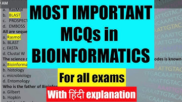 BIOINFORMATICS : MOST IMPORTANT MCQs | #bioinformatics #mcq #pyq #competitiveexams #neetbiology #yt