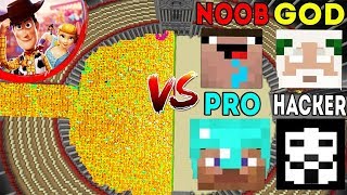 Minecraft Battle: Noob vs PRO vs HACKER vs GOD : TOY STORY 4 APOCALYPSE Challenge - Animation