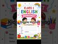 English worksheet for Class, 1st#english#easylearning#kidslearning#learning#education#trending#short