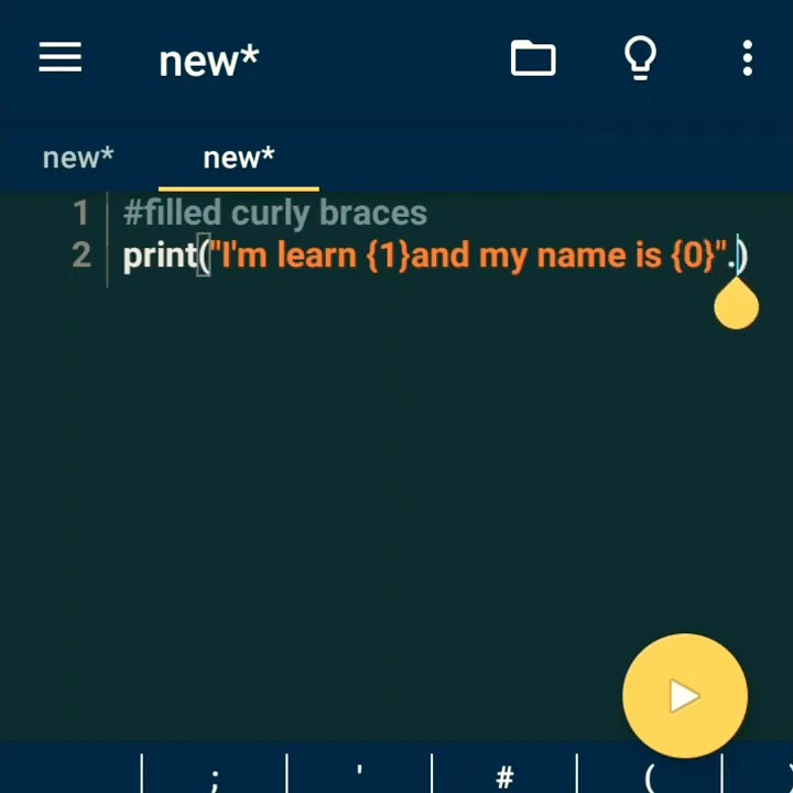 filled curly braces in python - YouTube
