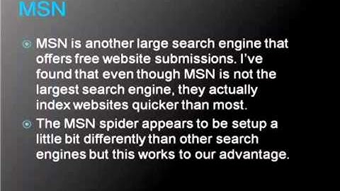 Free Web Site Submissions to Search Engines