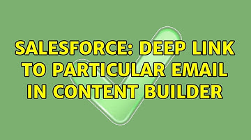Salesforce: Deep link to particular email in content builder
