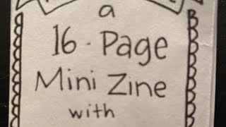 How to make a 16-page Mini Zine with Letter-Sized Paper