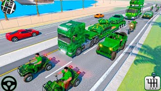 Army Vehicle Transporter Truck Simulator : Army Games Transporting v/s Parking #Gameplay screenshot 5