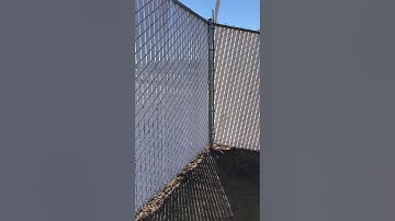 DIY how to build a chain link fence PRO TIPS BIAS CUT Part 24