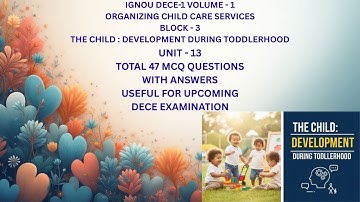 IGNOU DECE VOL - 1 UNIT -  13