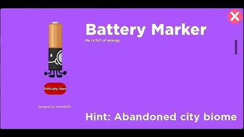 How to find Battery Marker - Find The Markers