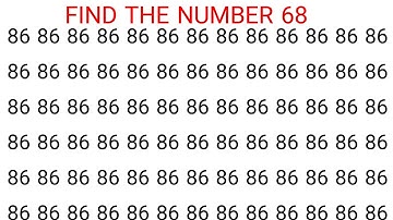 Can You Find the Number “68”? Test Your Mind & Eyes in 1 Minute.