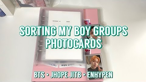 organizing photocards in my binder #24 ✩ [BOY GROUPS EDITION] bts, jhope jitb & enhypen!