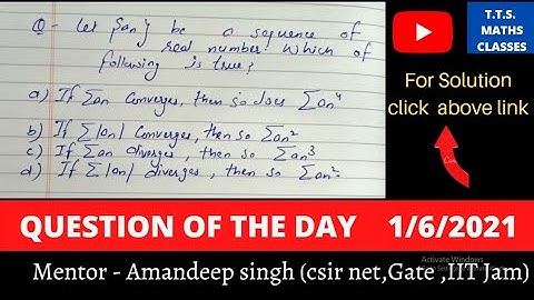 questions of the day / CSIR NET / Gate / Tifr / IIT JAM / Nbhm