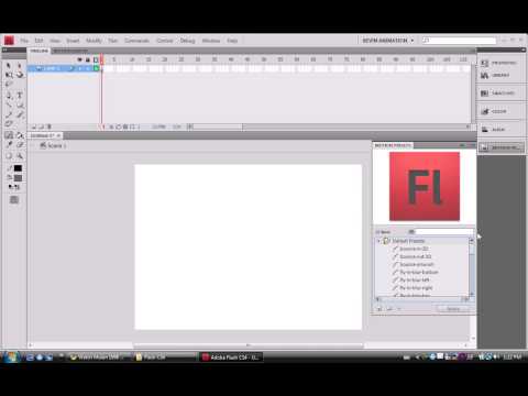 Flash CS4 Tutorials: Motion Presets