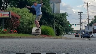 50 yrear old street skater. Usual 5 min. Friday skate time. while picking up my son.