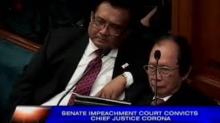 Senate impeachment court convicts Chief Justice Corona