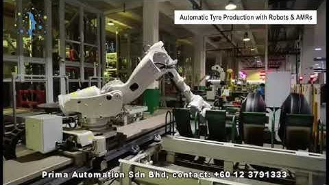 Automatic Tyre Production with Robots and AMRs