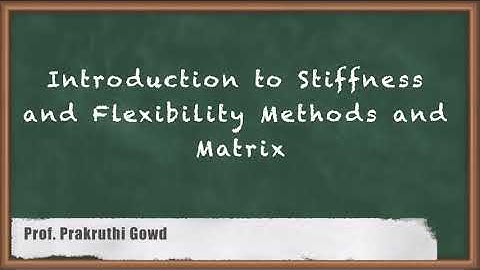 Introduction to Stiffness and Flexibility Methods and Matrix - Introduction to Stiffness Method