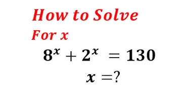 A Nice Olympiad Exponential Equation | 8^x+2^x=130 | Solve for x. @freemathsvideos