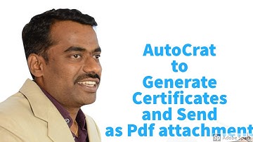 Generate Certificate and send as pdf automatically using AutoCrat Add-on