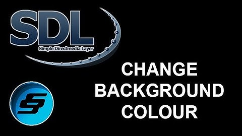 SDL 2 Tutorial Change Background Colour