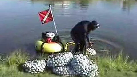 Scott Lokken Diving for Golf Balls - TPC Twin Cities