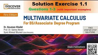 Multivariate Calculus | Ex # 1.1 (1 to 3) | Dr. Nauman Khalid | Functions of Several variables