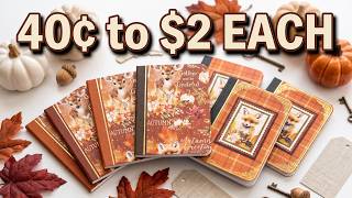 Autumn Mini Notebook Makeovers: 40¢ to $2 Each!