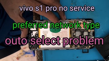 Vivo s1 pro no service no network problem solution|Preferred network note working solution