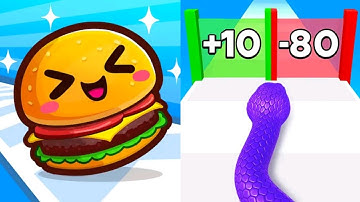 Food Run VS Snake Run Race IOS Android PST Gameplay