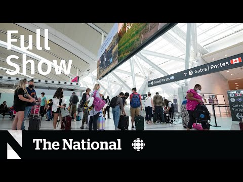 CBC News: The National: CBC News: The National | Airport delays, Apple security flaw, 80 years after Dieppe