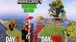 I Survived 100 Days on a SURVIVAL ISLAND in Minecraft...