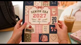 Cute Senior Era 2027 Notebook for Class Notes & Memories