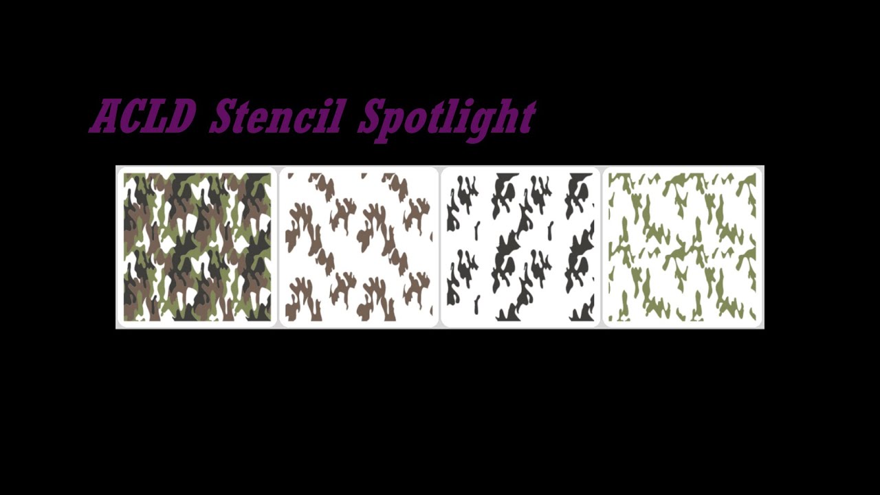 A Colorful Life Designs (ACLD) Camo Stencil Spotlight 