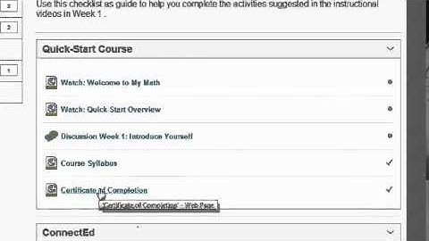 An Overview of the My Math Quick Start Course