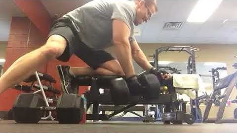 Dumbbell rows drop set