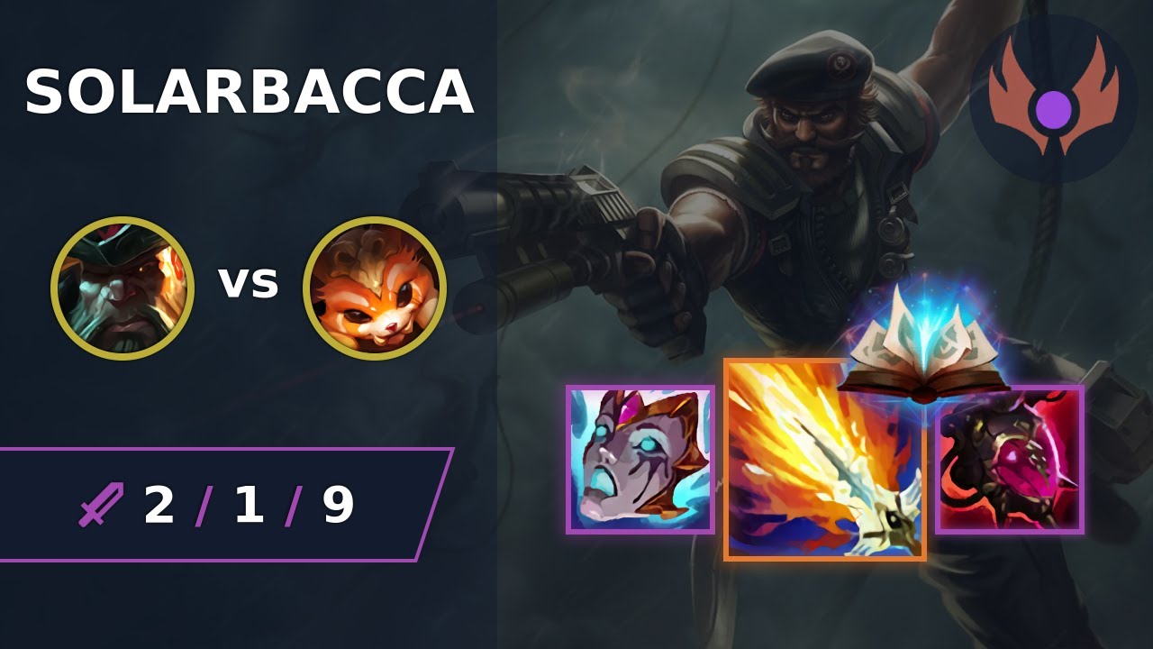 [ solarbacca ] Gangplank TOP vs Gnar | EUW MASTER | LOL Season 2024 ...