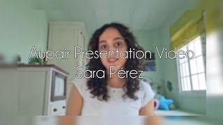Aupair presentation video Sara Pérez 