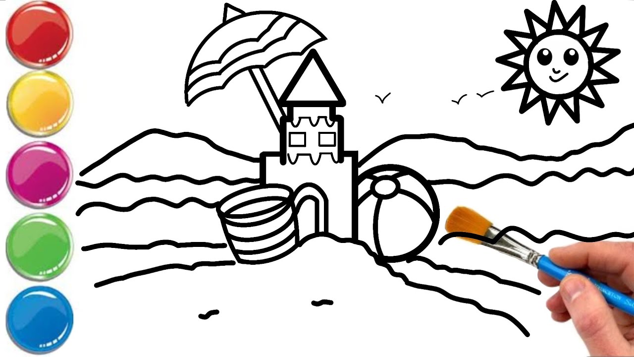 how-to-draw-a-sea-beach-scenery-for-kids-easy-summer-season