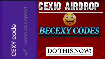 Cexio Airdrop: New BECEXY CODES Today