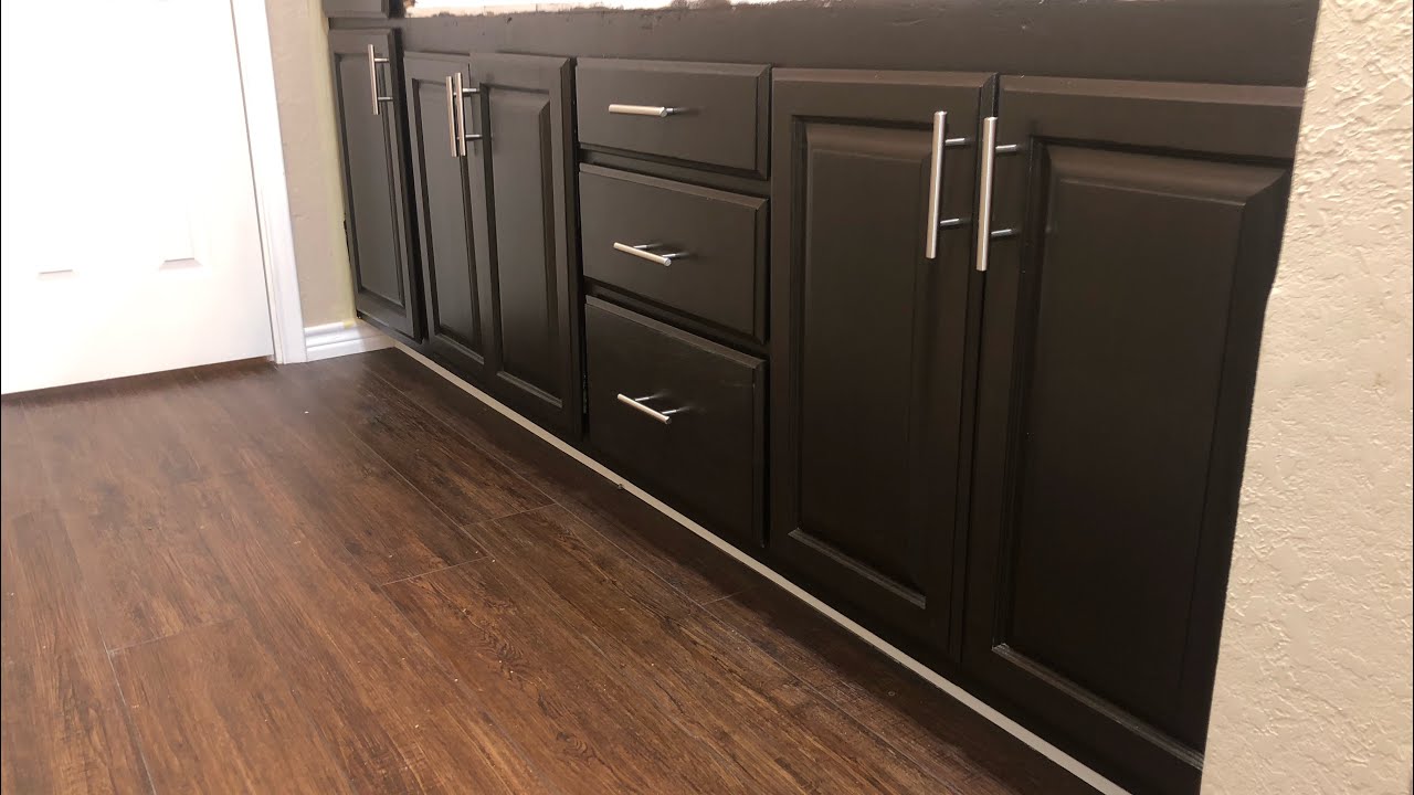 Painting bathroom espresso with Rustoleum