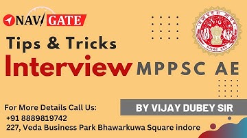 Interview Guidance By Vijay Dubey Sir  #mppsc_ae #navigateinstitute #interviewtips  #interview