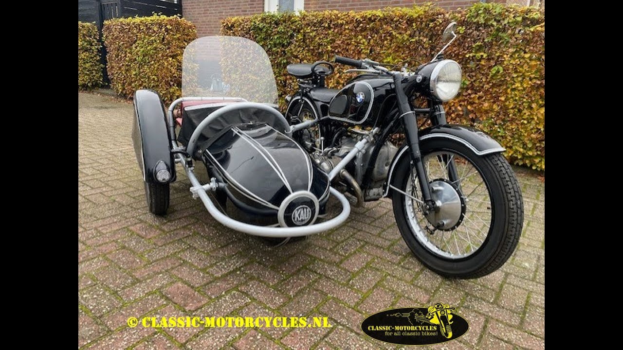 BMW R51/2 1950 with KALI sidecar FOR SALE - YouTube