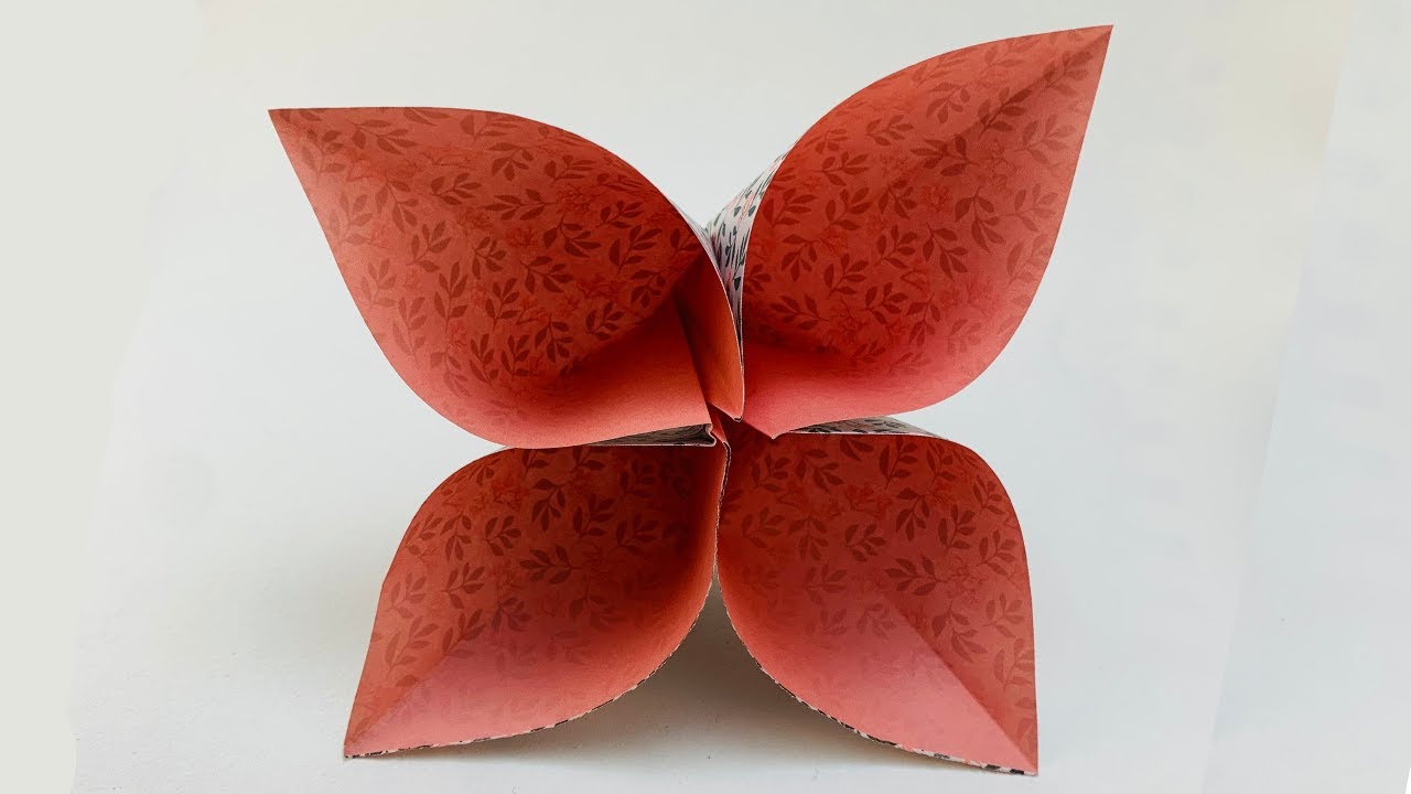 Fleur en Origami 🌸 - Comment faire une fleur avec des grosses pétales