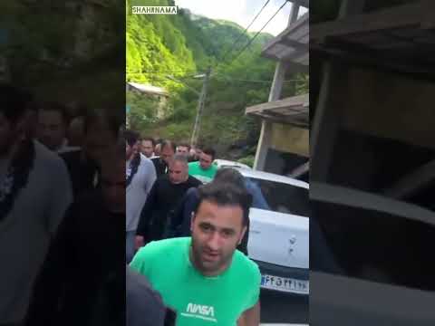 پهلوون رسول خادم تو منطقه امامزاده ابراهیم شفت گیلان که دچار حریق شده حضور پیدا کرد