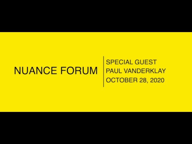 PVK as guest of Nuance Forum October 28 2020