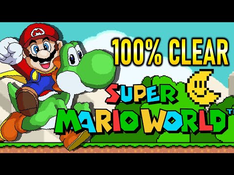 Super Mario World 100% Complete Game (All Secret Exits) No Damage Completion Run (4K)