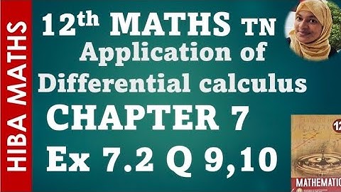 12th maths chapter 7 exercise 7.2 question 9,10 tn syllabus hiba maths