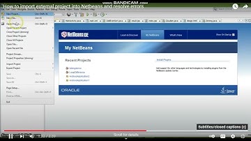 How to import java project into netbean 8.2