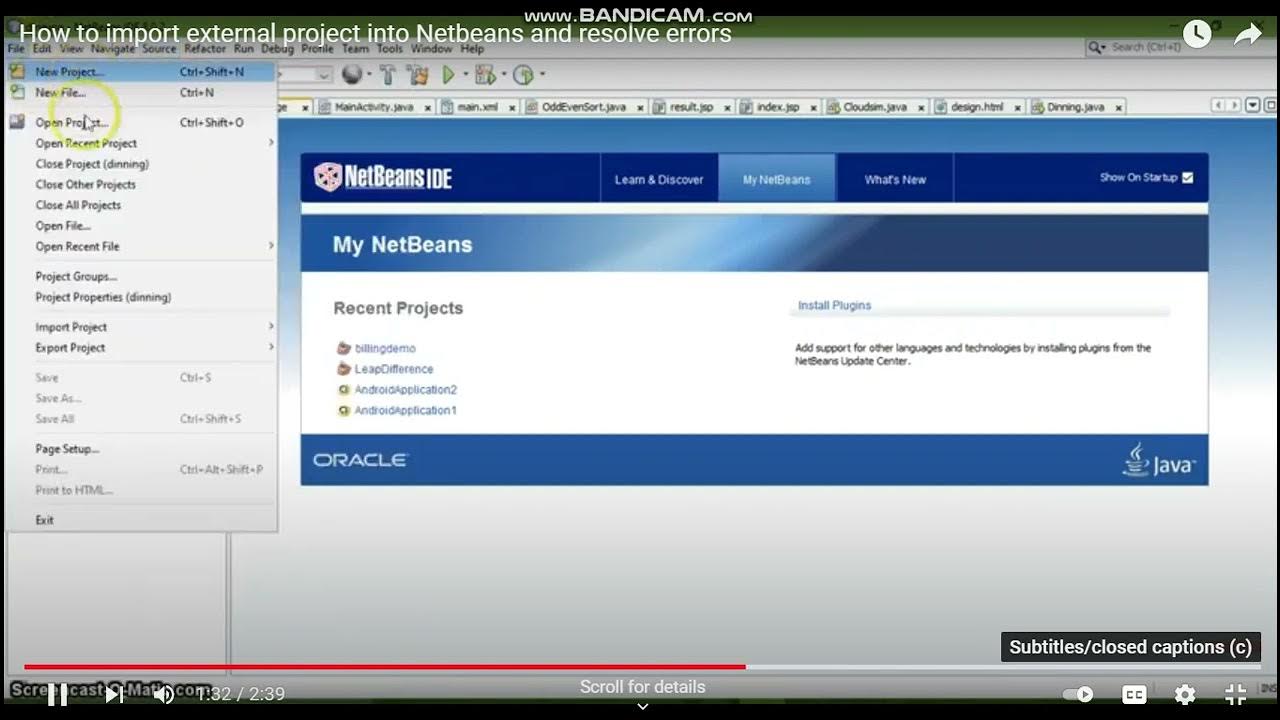How to import java project into netbean 8.2 - YouTube