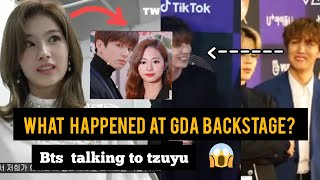 What happened at GDA 2020 backstage? BTS talking to tzuyu 쯔위랑 정국이 말하고있다