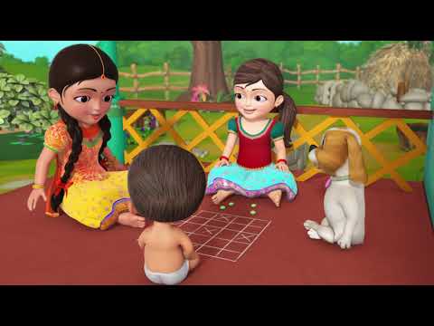 Ashta Chamma - The Indian Board Game | Telugu Rhymes for Children | Infobells